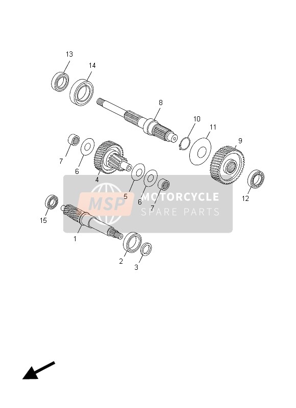 Yamaha YP125R 2013 Transmissie voor een 2013 Yamaha YP125R